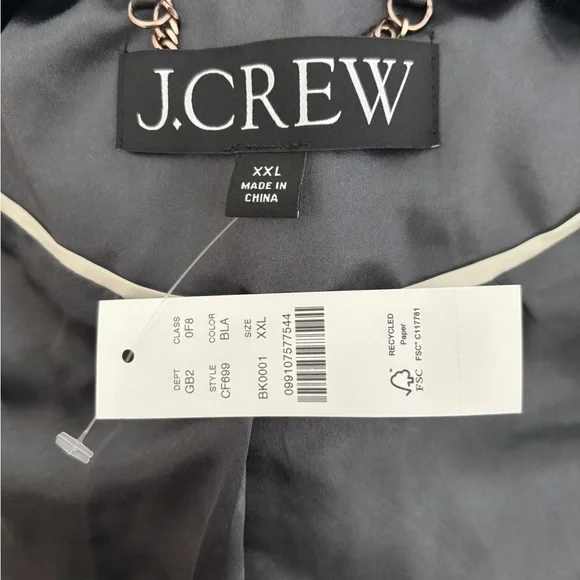 J. Crew Black Faux Fur Jacket - Picture 5 of 5